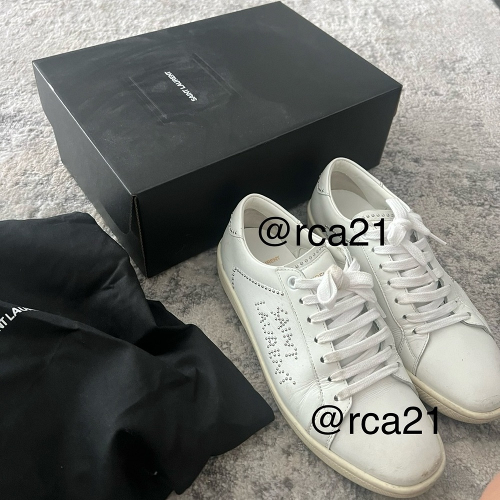 YSL saint laurent white sneakers court classic SL/08 low top